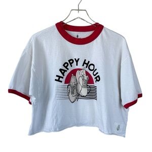 FP Movement Happy Hour Cropped Ringer Tee Size Medium